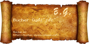 Bucher Győző névjegykártya